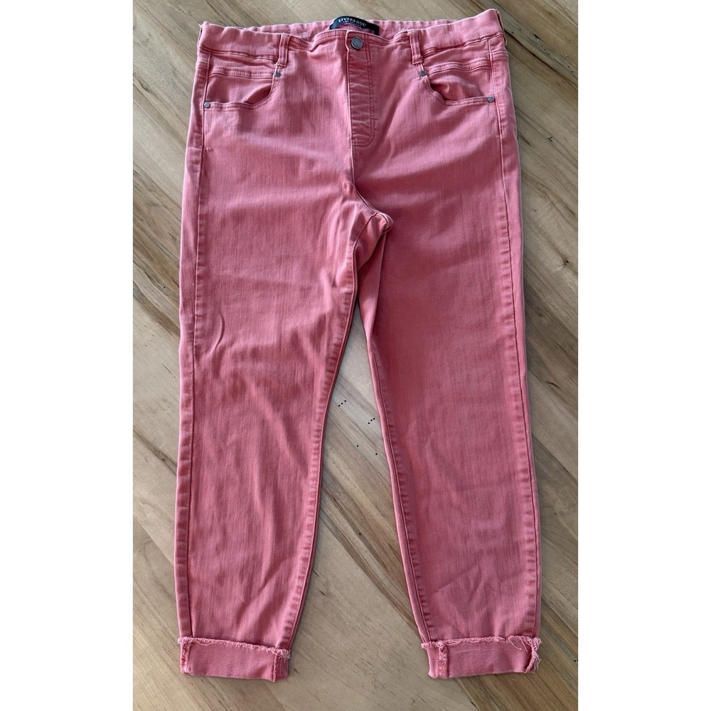 Liverpool Los Angeles The Gia Glider Crop Cut Hem High Performance Denim Size 14